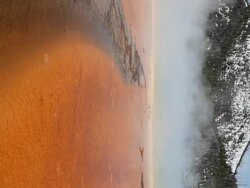 HD Yellowstone hot springs vertical Stock Footage