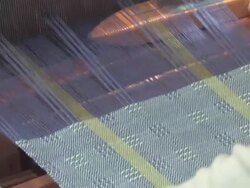 HD Woman Weaving With Loom 4 Stock Footage