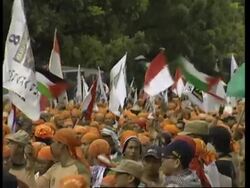 Protest against Israeli action in Gaza News Clip