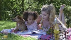 Outdoor Story Time Stock Footage