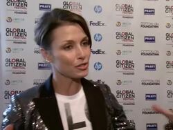 INTERVIEW - Bridget Moynahan talks about the sponsors and fundraising required for such a big event at 2013 Global Citizen Festival in Central Park To End Extreme Poverty Stock Footage