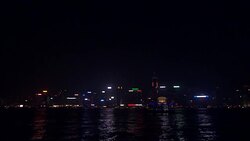 Timelapse of Hong Kong skyline at night News Clip