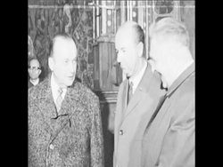 SYND 06/11/70 CZECHOSLOVAKIA'S LEADERS VISIT ST. VITUS CATHEDRAL TO VIEW THE CZECH CROWN JEWELS News Clip