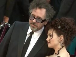 Tim Burton and Helena Bonham Carter at the 83rd Annual Academy Awards - Arrivals at Hollywood CA. (Footage by WireImage Video/GettyImages) Stock Footage