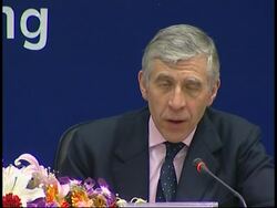Straw presser, comments on arms, Iran and hostages News Clip