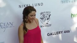 Erin Karpluk & Reagan Pasternak arriving to BOO2bullying's New Summer - Fall Global Campaign Take A Bite Out Of Bullying Launch at LGBT Center in Hollywood Stock Footage