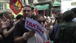 CLEAN : Turkey police seal off Taksim square on anniversary of unrest News Clip