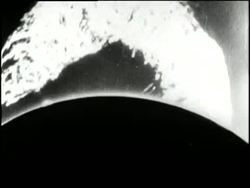 A solar flare lights up the darkness in outer space. News Clip