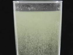 Fizzy Antacid Turning To Melt Stock Footage