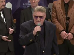 23rd Annual Rock and Roll Hall of Fame Induction Ceremony press room Stock Footage