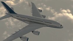 Airplane Flying Above The Clouds Stock Footage