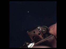 High Speed Zippo Lighter sparking (2000fps, shutter speed 1/2000) Stock Footage