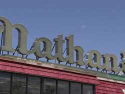 Nathan's Famous Restaurant Stock Footage