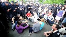 CLEAN : Pro gay rights rally in Georgia News Clip