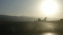 Point of View drive on Highway Stock Footage