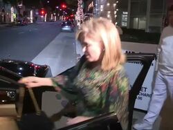 Richard Hilton & Kathy Hilton on Barron Hilton Fight with Lindsay Lohan Friend Ray LeMoine at Mr Chow LA in Hollywood - Celebrity Sightings in Los Angeles, CA on 12/09/13 Stock Footage