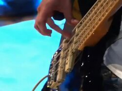 HD: Playing A Bass Guitar Stock Footage