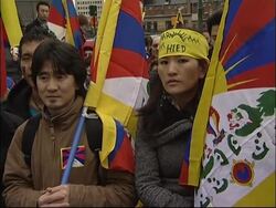 Rally supporting Lhasa protests; rep of Tibet govt in exile s'bite News Clip