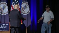 Trump Receives Purple Heart from Veteran News Clip