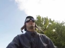 HD: Young Man Driving Moped Stock Footage