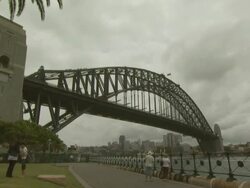 Sydney Harbour Bridge, Sydney, Australia Stock Footage