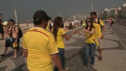 Colombia and Uruguay fans in festive mood ahead of World Cup match News Clip