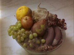 CU Time lapse fruit rots in a bowl Stock Footage