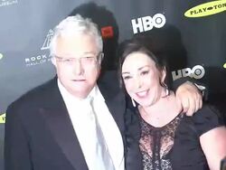 Randy Newman, Gretchen Preece at 28th Annual Rock and Roll Hall Of Fame Induction Ceremony - Arrivals 4/18/2013 in Los Angeles, CA.(Footage by WireImage Video/Getty Images Entertainment Video) Stock Footage