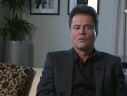 INTERVIEW: Donny Osmond on what band would be similar to the Osmonds at Donny and Marie Osmond interviews on November 05, 2012 in London, England (Footage by WireImage Video/Getty Images) Stock Footage