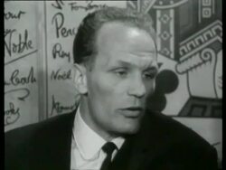 Henry Cooper interviewed before Cassius Clay fight Stock Footage