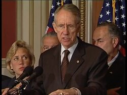 Bush briefing, massive aid bill approved, White House protest News Clip