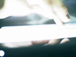 Woman using Tablet Stock Footage