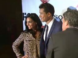 Courtney Mazza, Mario Lopez at The X Factor Viewing Party Sponsored By Sony X Headphones on 12/06/2012 in Los Angeles, CA.(Footage by WireImage Video/Getty Images Entertainment Video) Stock Footage