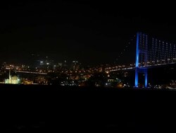 istanbul bosporus night Stock Footage