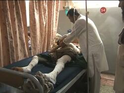 Hospital scenes as at least 6 killed in market bomb blast News Clip