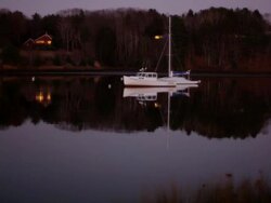Yacht at Royal River   Stock Footage