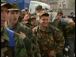 ALBANIA: KLA VOLUNTEERS FIGHTERS ARRIVE AT DURRES (V) News Clip