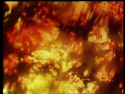 Blurred red volcanic lava or molten steel effects Stock Footage