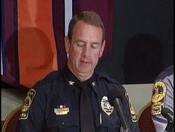 Virginia Tech massacre statement by police chief Stock Footage