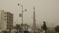 CLEAN : Dense sandstorm engulfs Palestinian territories News Clip