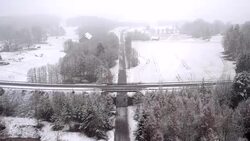 AERIAL: Swedish winter Stock Footage