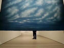 Artist Ayse Erkmen Unveils 11 Large-Scale Theatrical Backdrops Stock Footage