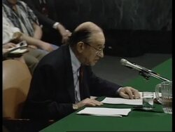 USA: US FEDERAL RESERVE CHAIRMAN ALAN GREENSPAN ADDRESSES PANEL News Clip