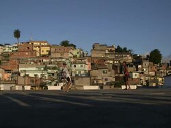 Football In Brazil - Morro Da Sao Carlos Favela Stock Footage
