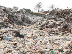 Garbage dump site Stock Footage