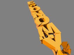 MS PAN Shot of tower of orange stacked letters spelling out word 'ECONOMY' crumbles to ground, Stock Footage