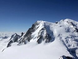 Mont Blanc Summit, Chamonix, France Stock Footage