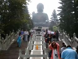 Tourist Attractions At Lantau Island Stock Footage