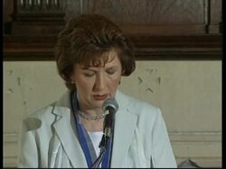 USA: WASHINGTON: IRISH PRESIDENT MARY MCALEESE VISIT News Clip