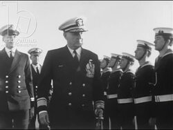 Commission day for the HMAS Brisbane. Australia, 1968 Stock Footage
